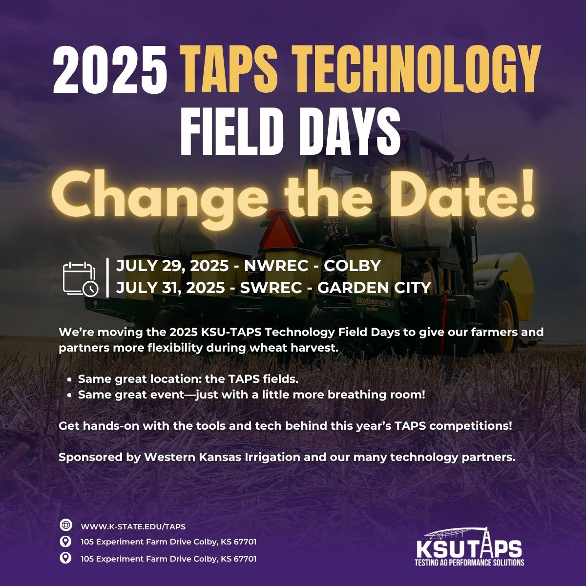 TAPS Save the Date Graphic